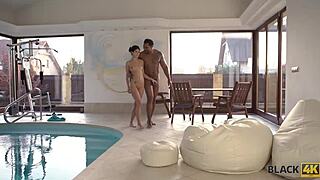 Black4k bored teen babe happy to make love to strong black male