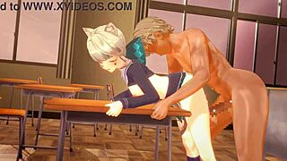 I watch Lynette's motion in Genshin Impact hentai