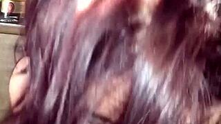 Super head cum slut slurps black pole