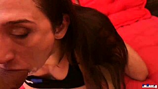 I watch argentinian muscle woman Karyn Bayres give handjob to big cock outdoors