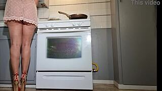 Prostitute cooks breakfast then lets me play with her holes and suck