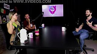 Blonde in lingerie uses toys.