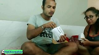 Casmi Bhabhi feels deep pleasure in homemade anal doggystyle. Her husband watches the intense assfucking.