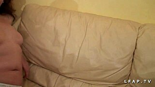 Dialogic-Provocative wanna watch this french brunette get her ass pounded and fisted on sofa?