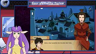 Avatar the Last Airbender four elements trainer part 18 with sexy hentai action