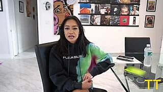 Feeling Intense Pleasure As Petite Asian Loses Race For Fat Cock