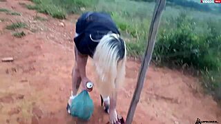 Fucking Blonde Teen Outdoors