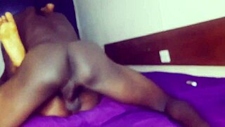 mandigo fucks her hard, making her moan loudly with feet in air.