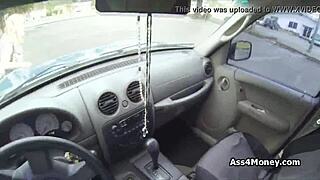 perky blonde amateur blows for cash in public pov