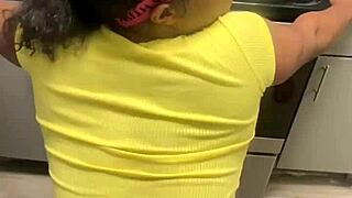 Big booty fem tranny takes dildo creampie