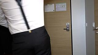 wife gets creampied by hotel waiter 😏