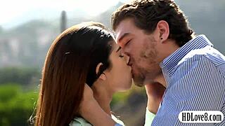 Cute teen babe gets fucked and facialed with big cock.