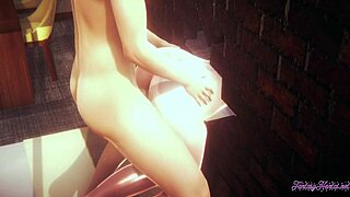 Naruto hentai 3d - threesome hinata blowjob and gets fucked through a wall - anime manga japanese porn