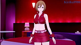 Kagamine rin and meiko have intense sex in this project sekai vocaloid hentai, with big tits and creampie.