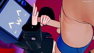 Wow, the uncensored cartoon TV woman craves hentai sex in the toilet before sleep!