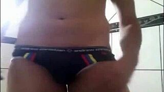 Gay boys with pierced cocks jerk off and cum hard