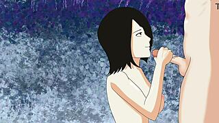 mikasa giving head and getting nailed in the cave - aot