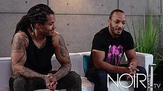 My stepsister's boyfriend is gay, but I end up fucking him! 😏🍆