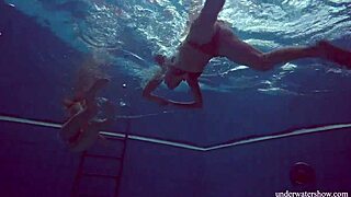marusia and melisa darkova dive into steamy underwater lesbian play