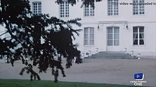 marianne et dominique, sexy french babes pleasin the butler in vintage group fun