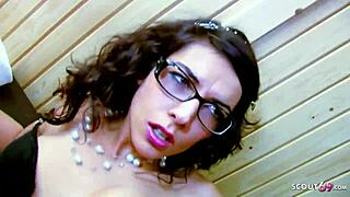 did cute girl lou charmelle react to her own anal sex porn?