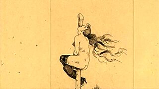 Vintage erotická ilustrace anime hentai