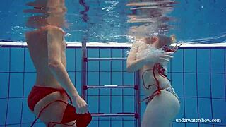 marusia and melisa darkova dive into steamy underwater lesbian play