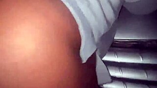 another shy teen with fat ass getting sloppy blowjobs in car from big black cock