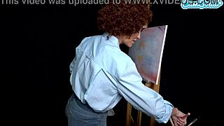 Big tits milf Ryan Keely cosplays as Bob Ross and gets horny 😏