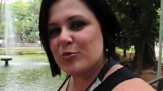 fat bbw mica travels, meets two black men with big cocks showing city wonders