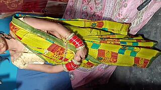 Cultured boy fucks neighbor madam in wedding-themed Hindi porn