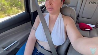 Uber driver reacts when I flash my big ass in the car!