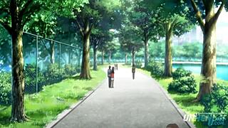 asian hentai couple uses toys for outdoor creampie before home 😍