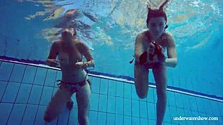 marusia and melisa darkova dive into steamy underwater lesbian play