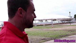 Small boobed teen gets it hard in doggy style