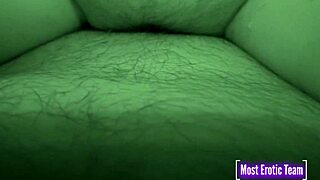 Blowjob and hardcore sex! Creampie in her pussy on infrared night vision!