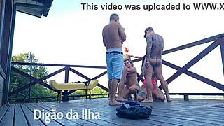 i'm loving this wild balcony bang with curvy redhead amateurs