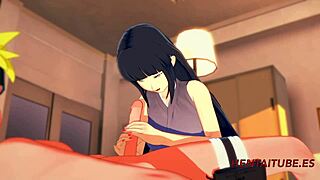 naruto asks hinata, 'want my cum inside your big tits?'