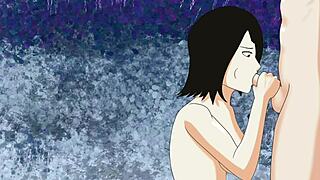 mikasa giving head and getting nailed in the cave - aot