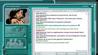 Prinsessan snackar förföriskt i Akaburs star-kanal