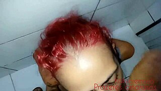 Cumming on sister-in-law's face while she cleans bathroom