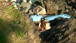 beach voyeur catches redhead couple banging in public spot