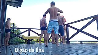 i'm loving this wild balcony bang with curvy redhead amateurs