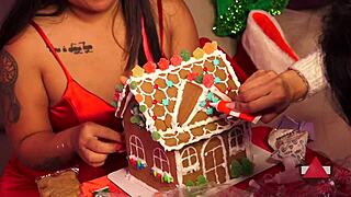 making a gingerbread house part 2