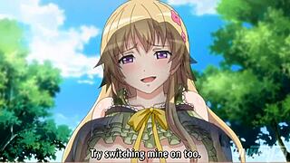 asian hentai couple uses toys for outdoor creampie before home 😍