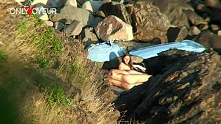 beach voyeur catches redhead couple banging in public spot