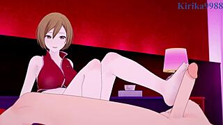 Kagamine rin and meiko have intense sex in this project sekai vocaloid hentai, with big tits and creampie.