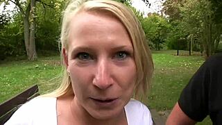 Gina in casting, licking and fingering in doggystyle, bent over for orgasm!