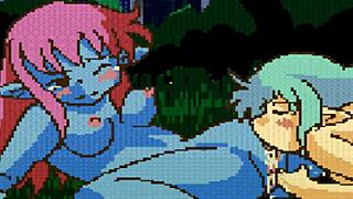 fairyfighting fairies finger and lick pussy in hentai masturbation