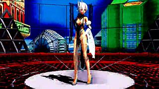 Check out this dancing whore's pussy!